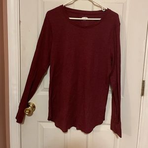 Maroon waffle knit Old Navy tee
